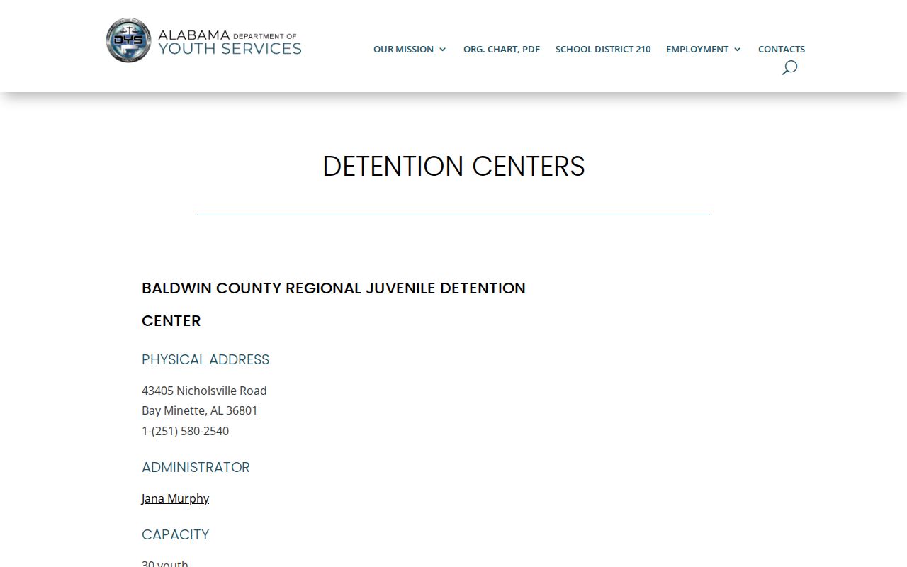 Alabama DYS detention centers serving Clarke County youth release records